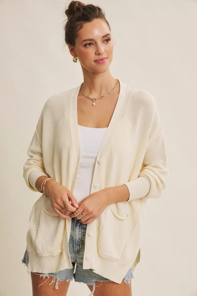 Lyndy Cardigan in Vanilla