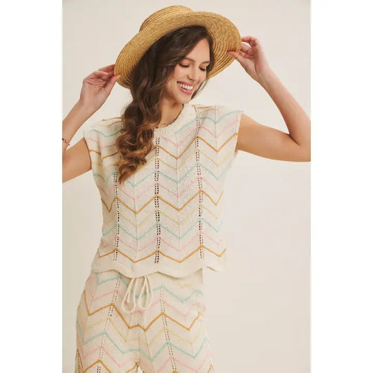 Easy Statement Elevated Chevron Sweater