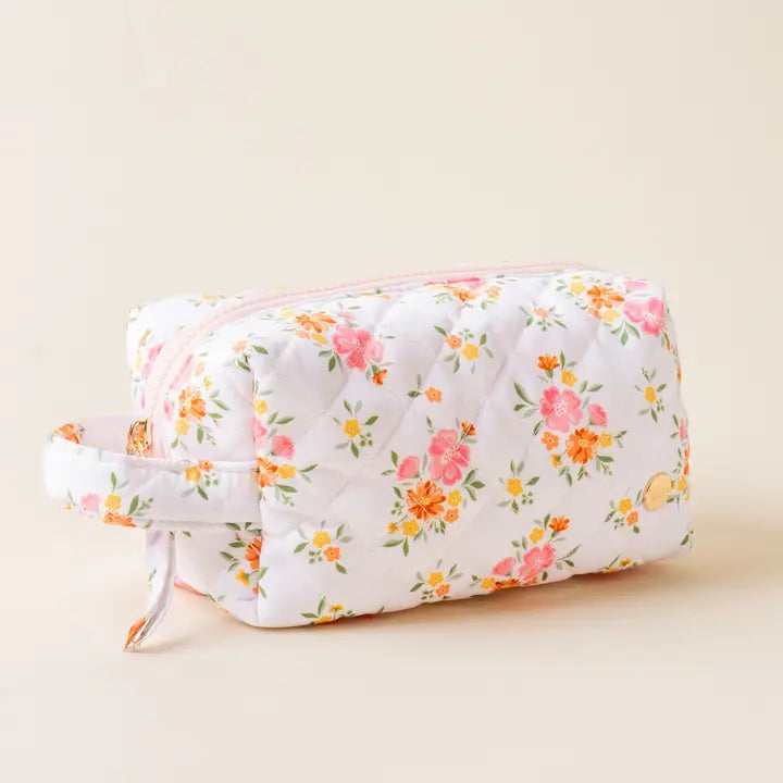 Essentials Quilted Cosmetic Pouch in Endless Daydream