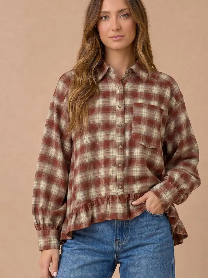 Crushing on Gingham Top - Curvy
