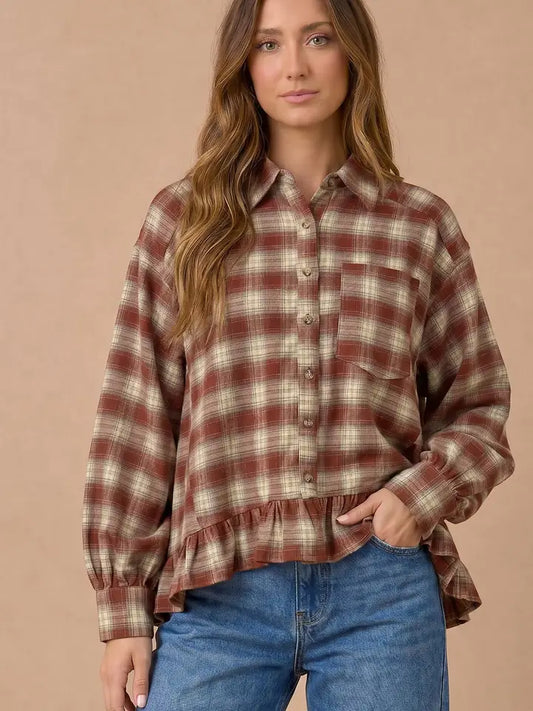 Crushing on Gingham Top - Curvy