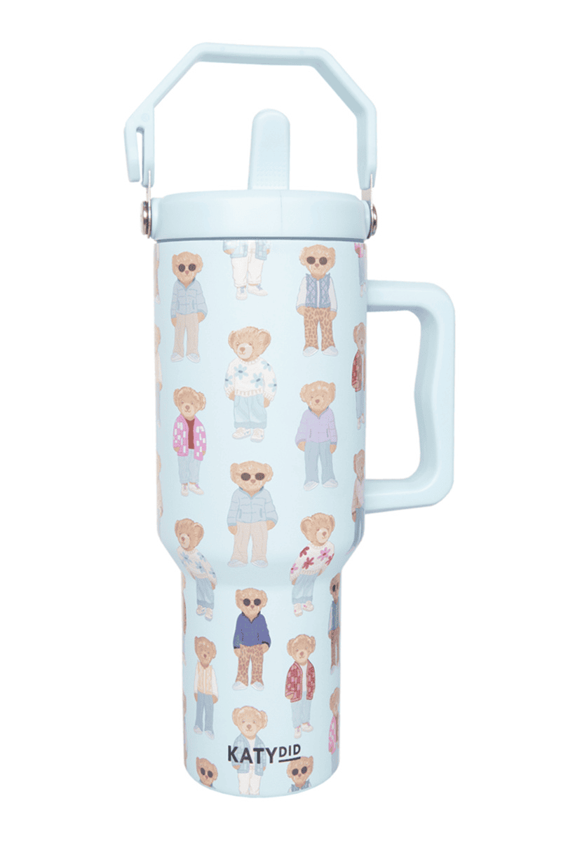 Katydid - Bears Stainless Steel Tumbler: Mint