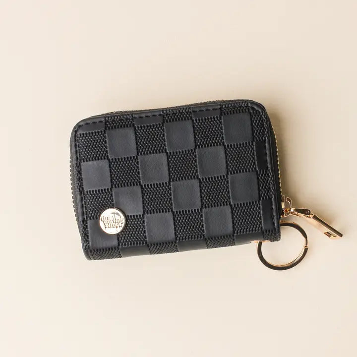 Urban Check Belt Bag & Wallet in Black