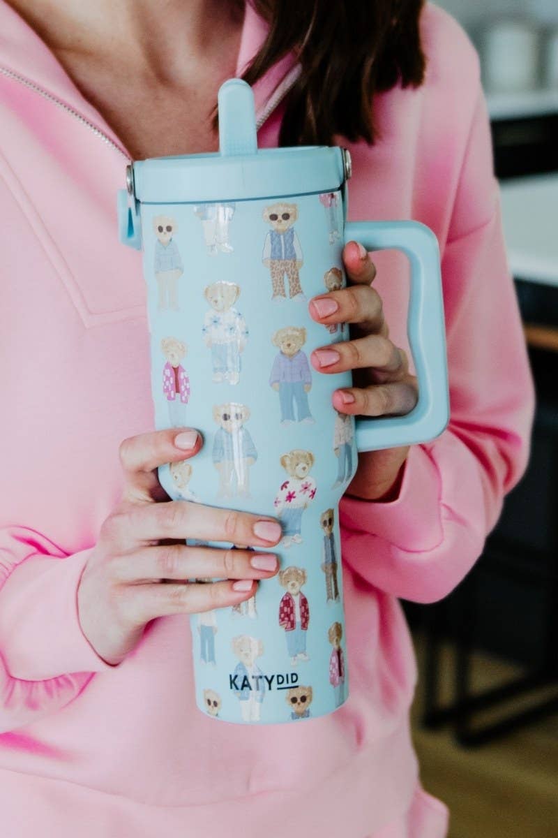 Katydid - Bears Stainless Steel Tumbler: Mint
