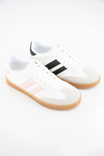 Colorful Suede Sneakers in Pink