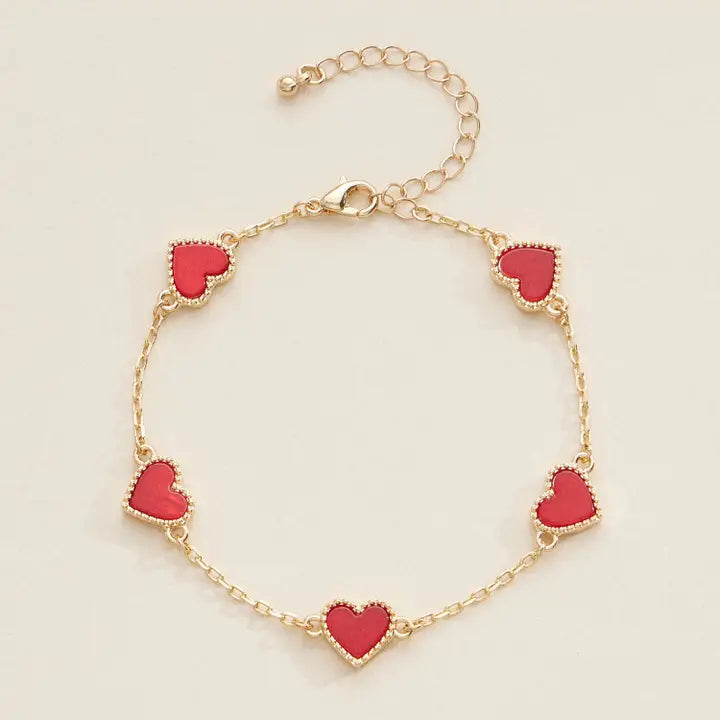 Elegant Heart Charm Bracelets