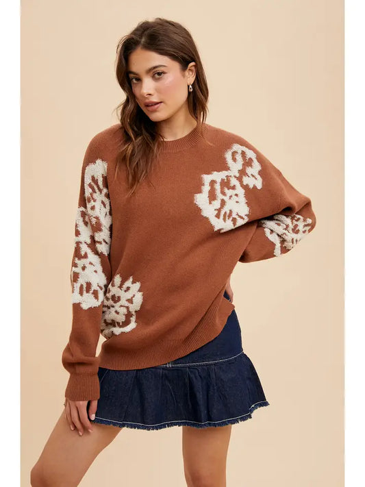 Tia Floral Sweater