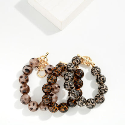 Animal Print Beaded Bracelets