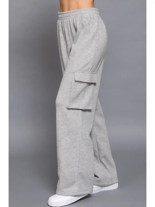 Aston Cargo Sweatpant in Heather Grey