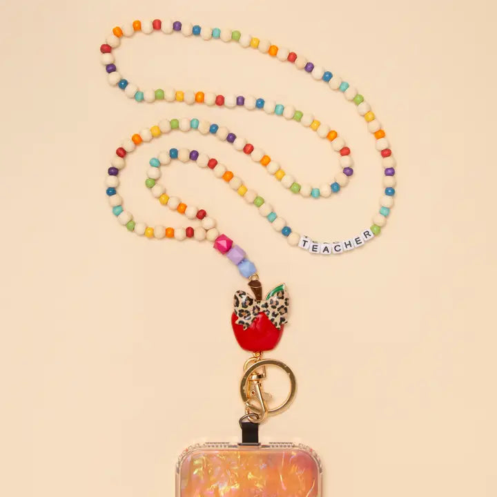 Leopard Apple Lanyard