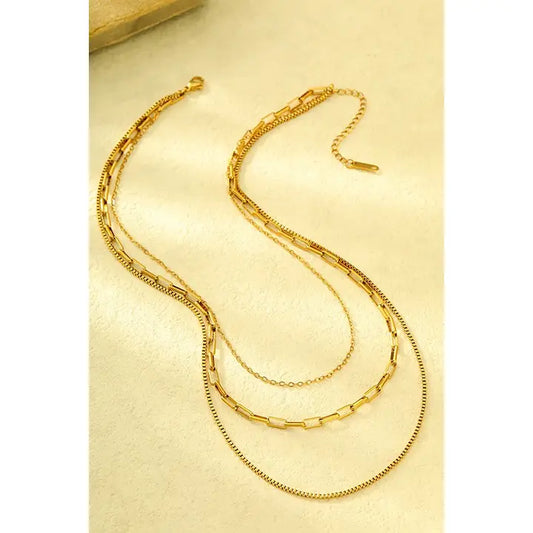 Simple Layered Gold Chain Necklace