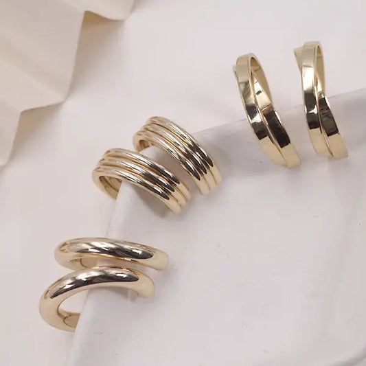 Classic Gold Hoop Earring Set
