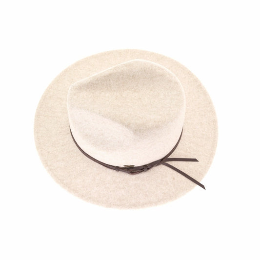 Wide Brim Hat in Heather Beige