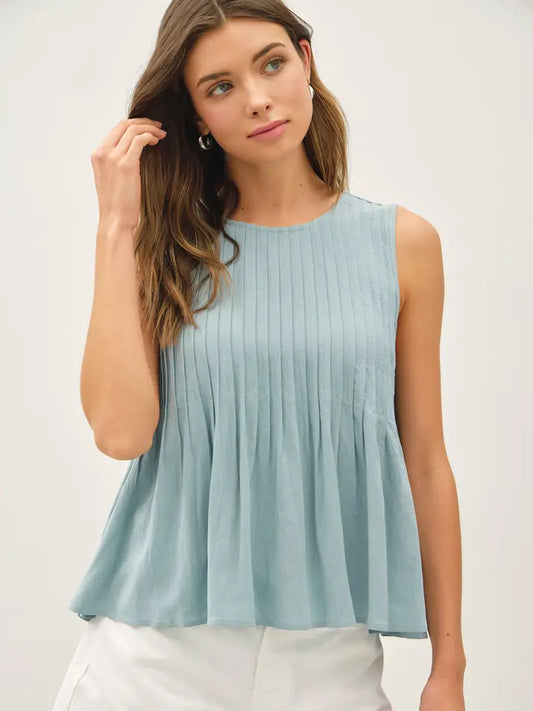 Elevate Basic Top in Dusty Blue