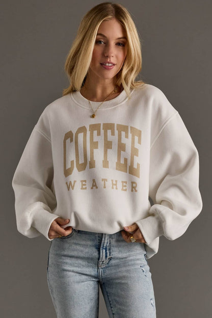 Coffee Weather Sweatshirt in Cream