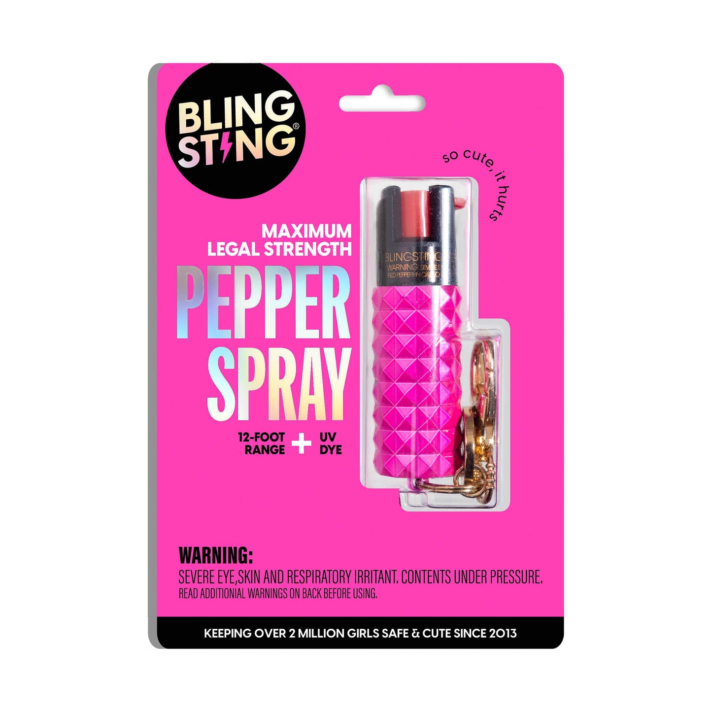 BLINGSTING - Pepper Spray | Metallic Pink Studded