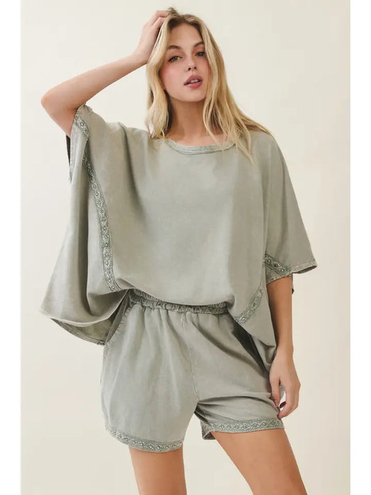 Rylee Mineral Washed Oversized Top