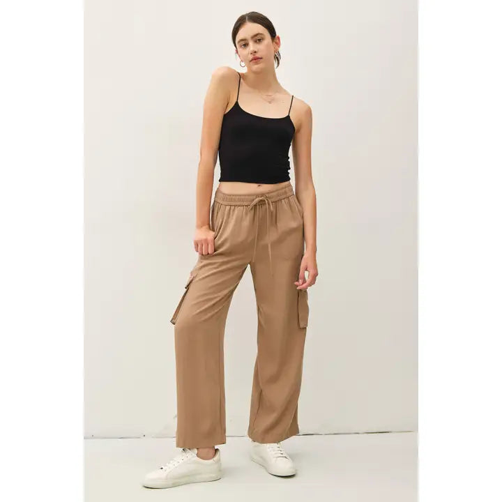 Tencel Cargo Pant in Hazelnut