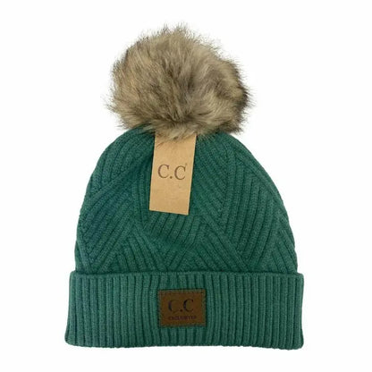 C.C. Patterned Knit Beanie