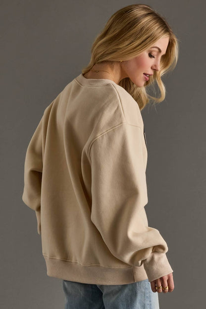 Coffee Weather Sweatshirt in Tan