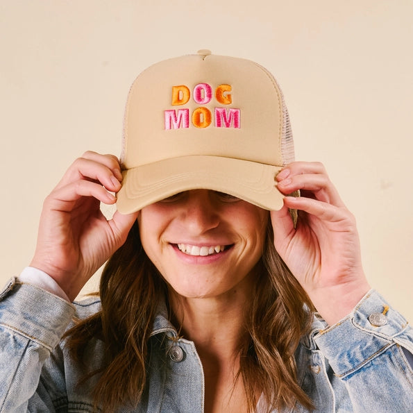 Dog Mom Embroidered Trucker Cap