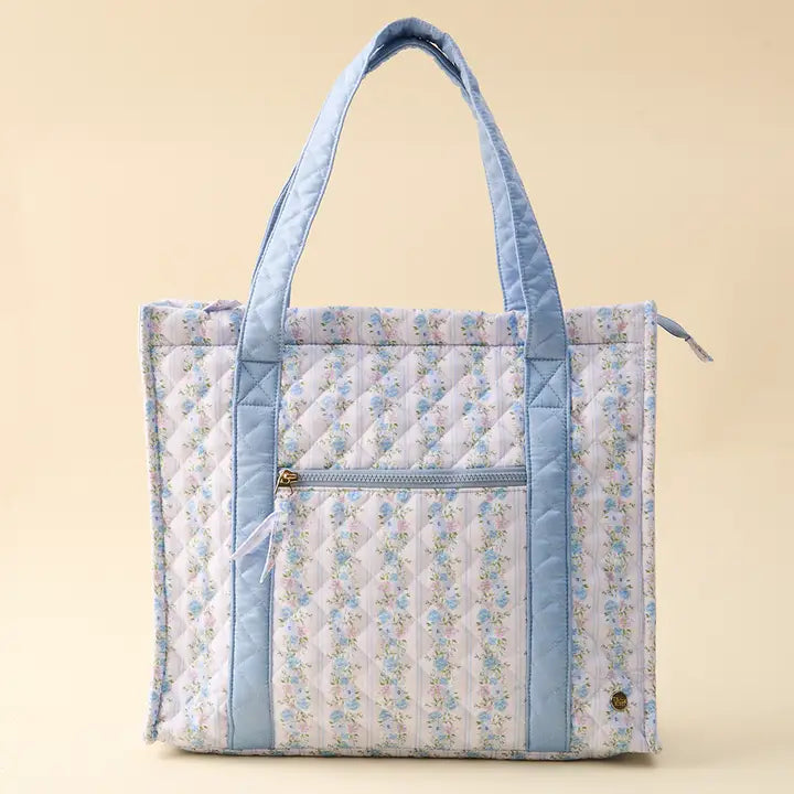 The Everyday Quilted Tote Bag in Parade Blue