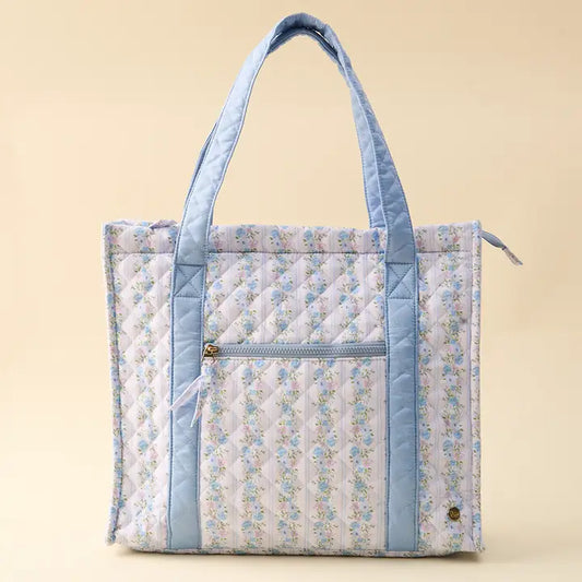 The Everyday Quilted Tote Bag in Parade Blue