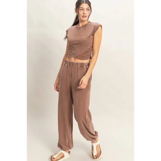 Haut Shot Jogger Set in Chocolate
