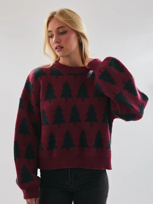 Christmas Sweater in Burgundy