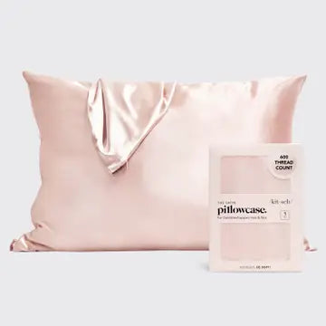 Kit-sch Satin Pillowcase in Blush