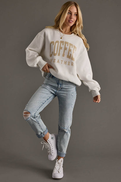 Coffee Weather Sweatshirt in Cream