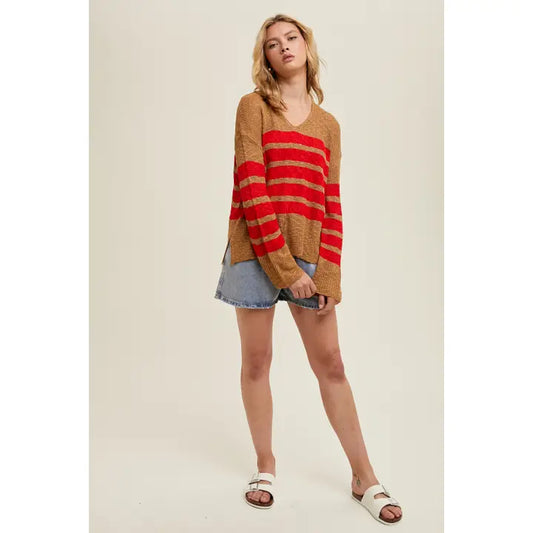 Striped Lightweight Knit Top