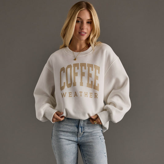 Coffee Weather Sweatshirt in Cream