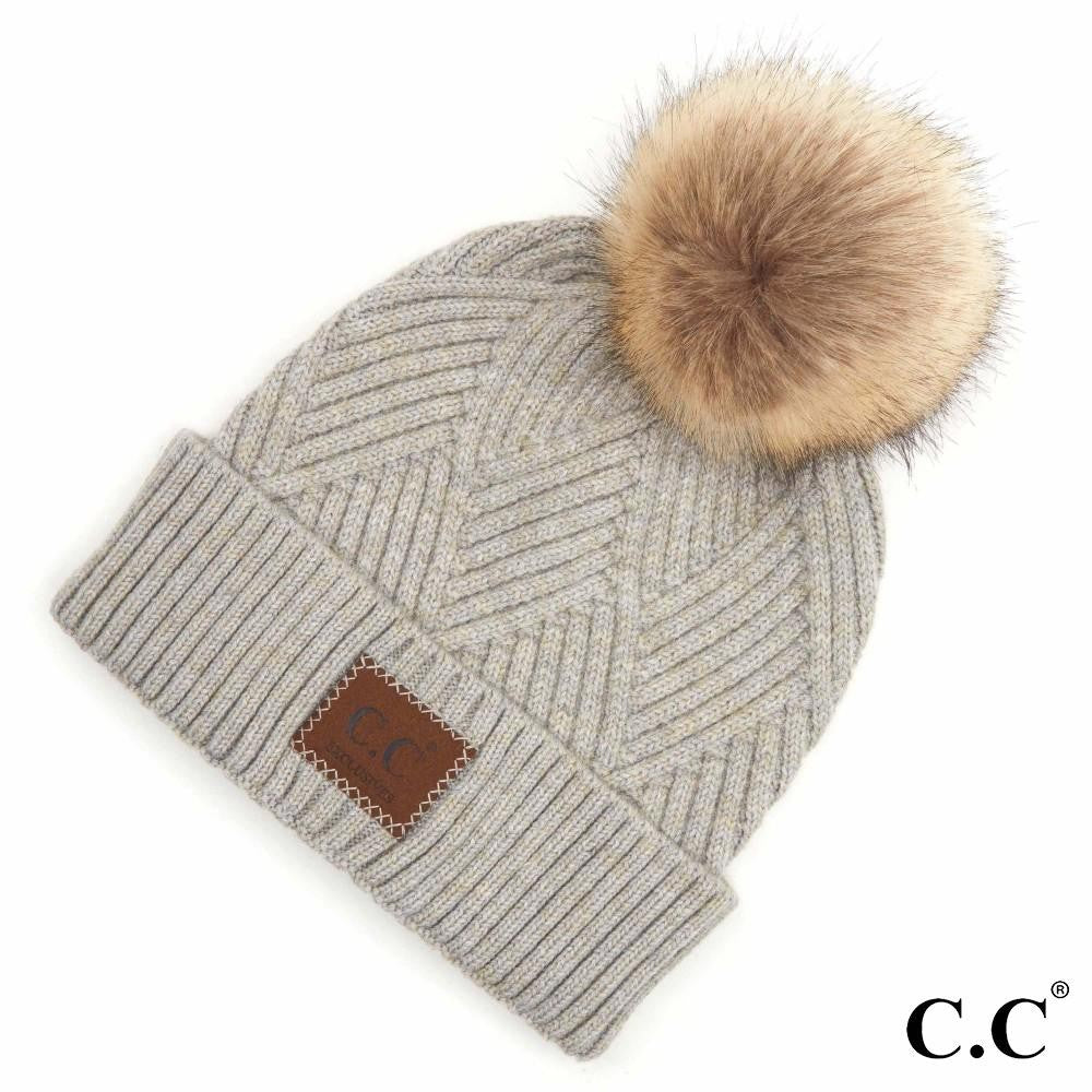 C.C. Patterned Knit Beanie