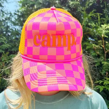 Camp Checker Trucker Hat