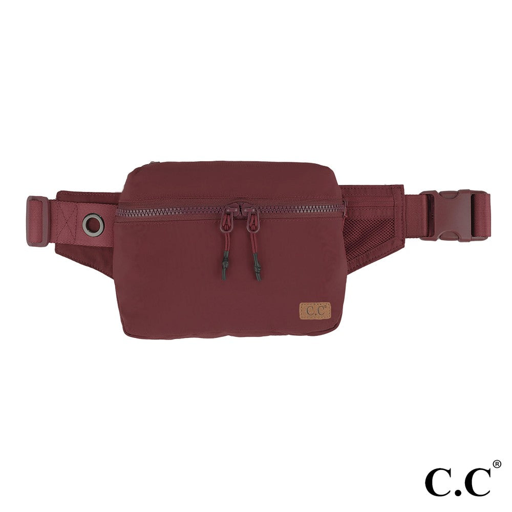 C.C. Double Zipper Chest Bag
