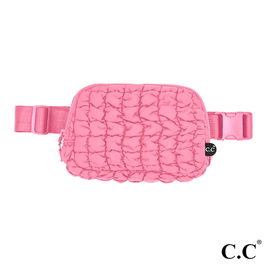 C.C. Quilted Puffer Chest Bag