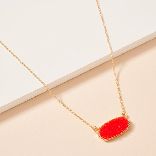 Kenzie Druzy Necklace -RD