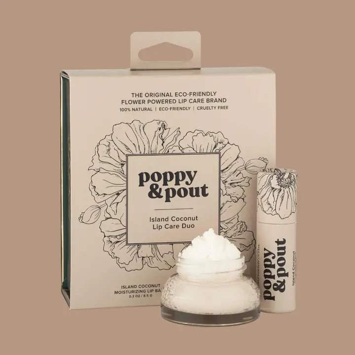 Poppy & Pout Island Coconut Lip Care Duo