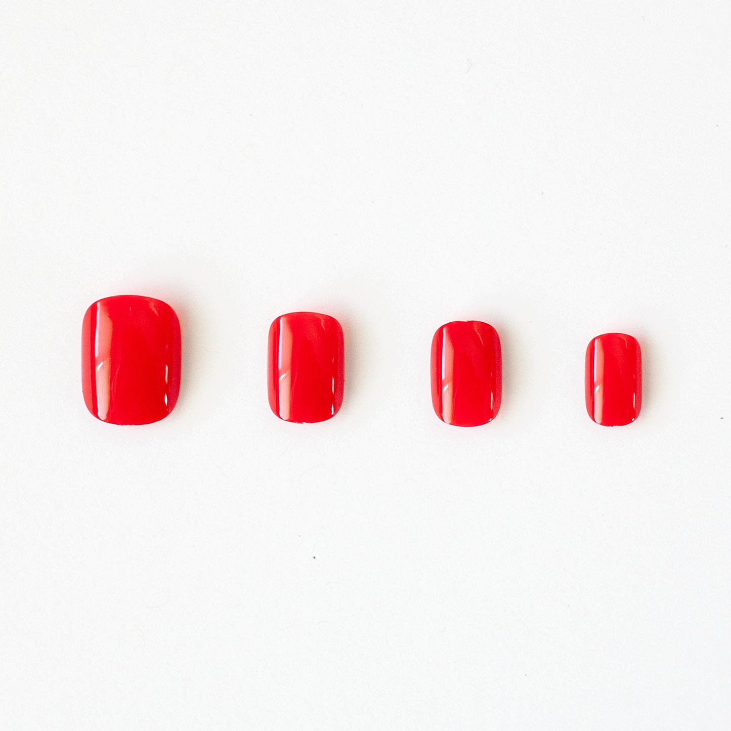 Ivy & Ash - Red Hot | Bright Spicy Red Short Fake Nails Press-On Nails