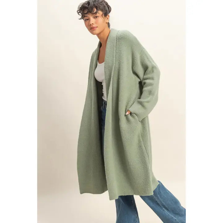 Eliana Oversized Cardigan in Sage