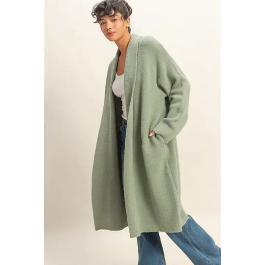 Eliana Oversized Cardigan in Sage