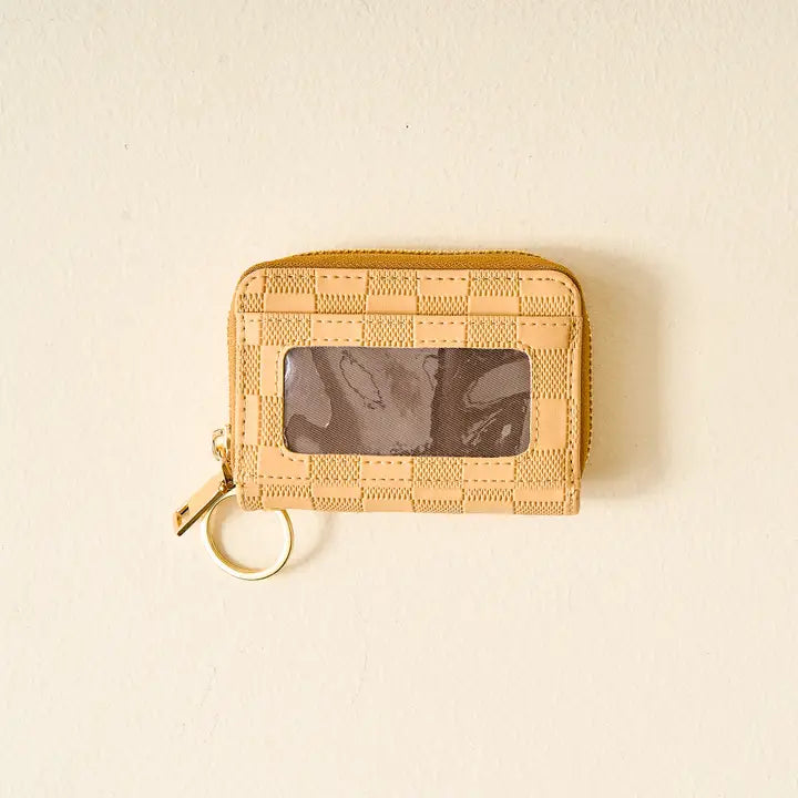 Urban Check Belt Bag & Wallet in Tan