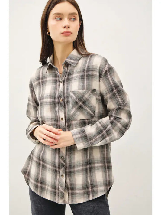 Jade Oversized Flannel