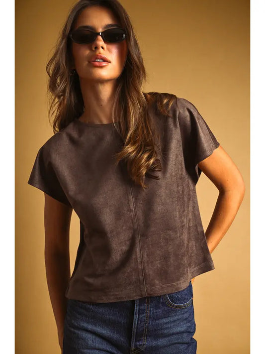 Gia Suede Crop Top