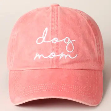 Dog Mom Cap in Coral