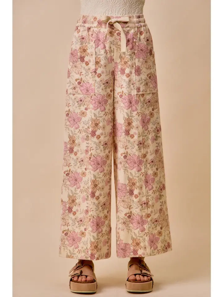 Hailey Floral Wide Leg Pants