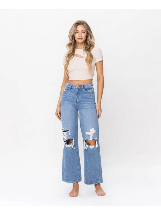 Valerie Wide Leg Light Wash