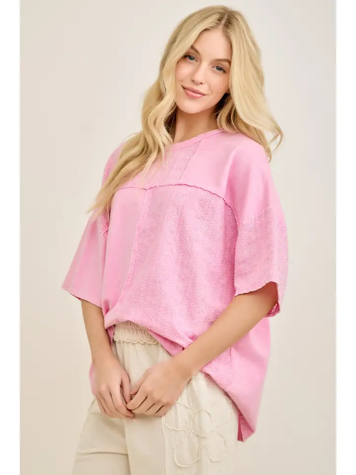 Poppy Floral Top in Pink