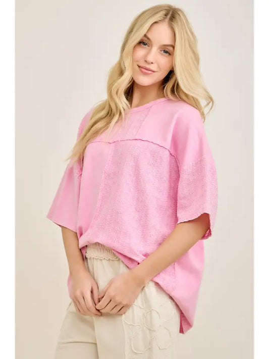 Poppy Floral Top in Pink